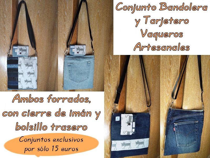 Cartel 2 bandoleras vaqueras con tarjetero a 15 euros conjunto